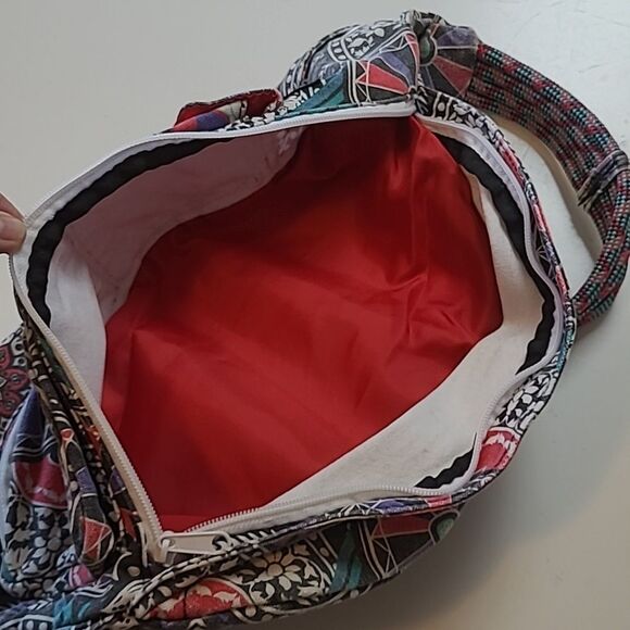 KAVU Southwest cotton sling backpack bag festival purse red purple black - Picture 6 of 9